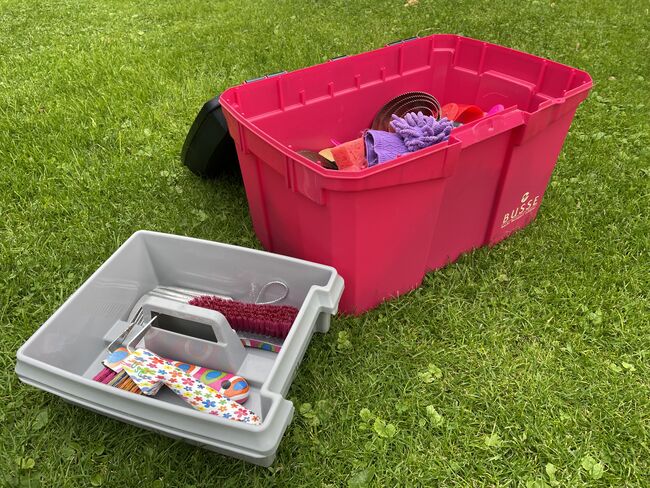 Putzbox pink mit Inhalt, Unterschiedlich , Julia Schmidt, Grooming Brushes & Equipment, Lippstadt