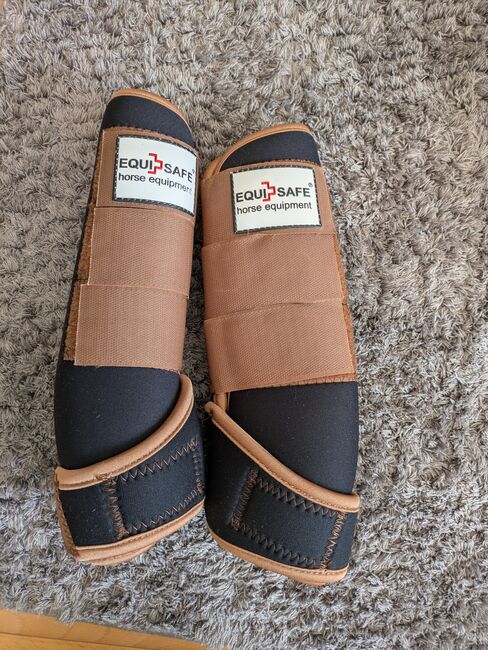 Fesselkopfgamasche Colorado - schwarz/braun Größe M, Equisafe  Colorado , Laura , Tendon Boots, Essen