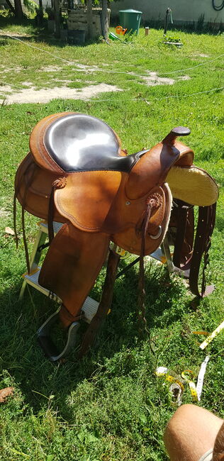 Continental Equiflex Westernsattel 15,5 Zoll 57er Baum breit kurz Haflinger, Continental Equiflex, Eva, Western Saddle, Haibach, Image 9