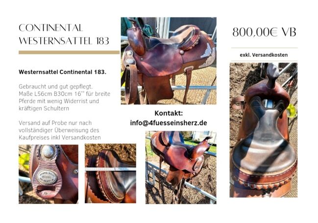 Westernsattel Continental, Continental  183, Saskia Rogge , Western Saddle, Obersontheim