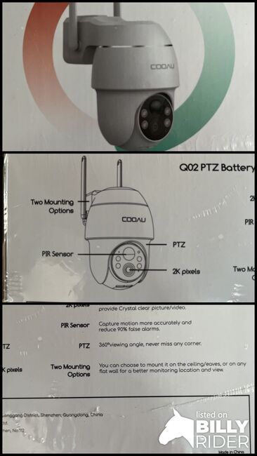 COOAU Q02 Sicherheitskamera mit Batterie, COOAU Q02, Katharina Seitz, Tack Room & Stable Supplies, Amerang, Image 4