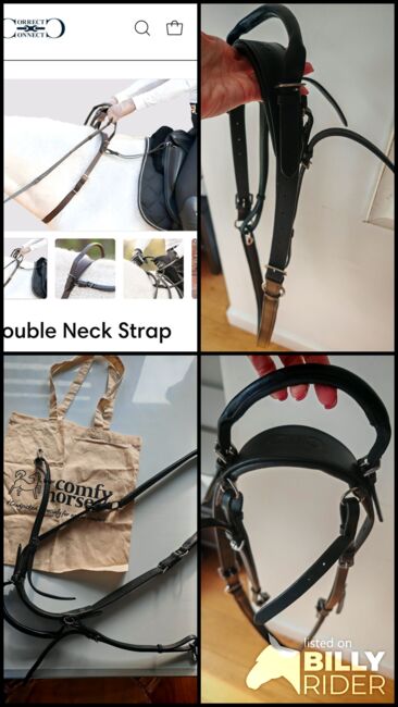 Correct Connect double neck strap - XF, Black Size: XF  Colour: Black, Correct Connect  Correct Connect double neck strap - XF, Black Size: XF  Colour: Black, Sonja Helwick , Tack Locker, Reigate, Image 5