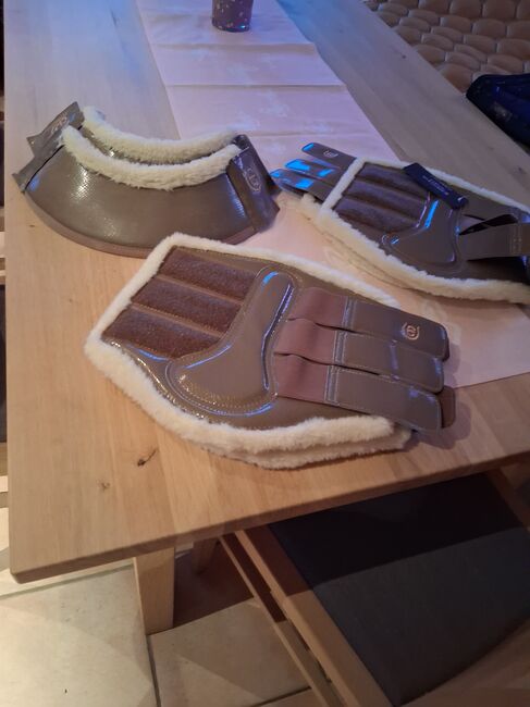 Gamaschen mit Sprungglocken, Equestrian Stockholm  Gamaschen für vorne und hinten neu, Waltner Iris, Tendon Boots, Fischbachau