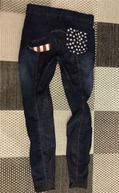 Damen Reithose Silikon Vollbesatz Stars & Stripes, Hkm , Criollo , Reithosen, Sulzheim , Abbildung 2