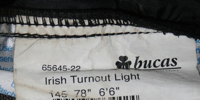 Decke, Bucas, Irish TO light, 145 cm RL, schwarz, Dicht, Regendicht, Bucas Irish TO light, 145 cm RL, Sabine , Horse Blankets, Sheets & Coolers, Königswinter, Image 4