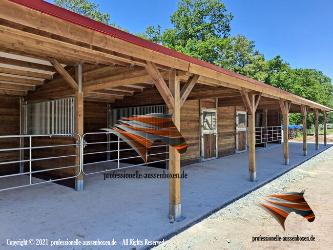 Die Beste Angebot - Außenboxen, Pferdestall, Pferdeboxen und Offenstall, Weidehütte pferd, Stallbau,, AUSSENBOXEN PFERDESTALL - PFERDEBOXEN, AUSSENBOXEN (AUSSENBOXEN), Horse & Stable Mats, Wałcz, Image 7