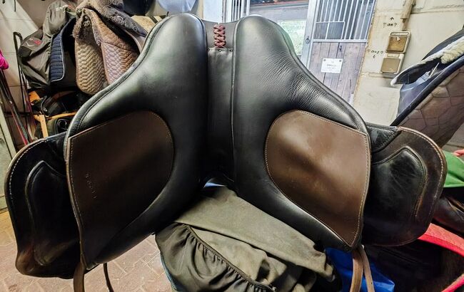 Deuber El Campo S3 Dressursattel  Barocksatte, Deuber   El Campo S3, Dr.Jost Jahn, Dressage Saddle, Nebel, Image 7
