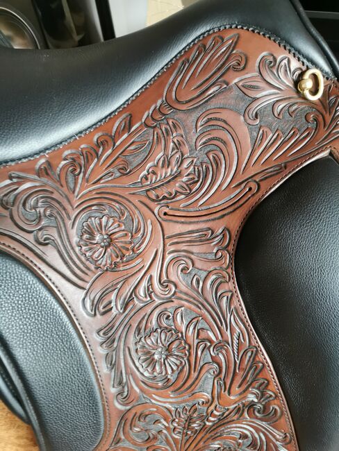 Deuber El Campo Shorty ⚜️ Arte Flower ⚜️S2 /17.5 ⚜️Havanna Braun/Schwarz ⚜️ w. NEU, Deuber El Campo, Selina M. , Baroque Saddle, Rödermark, Image 4