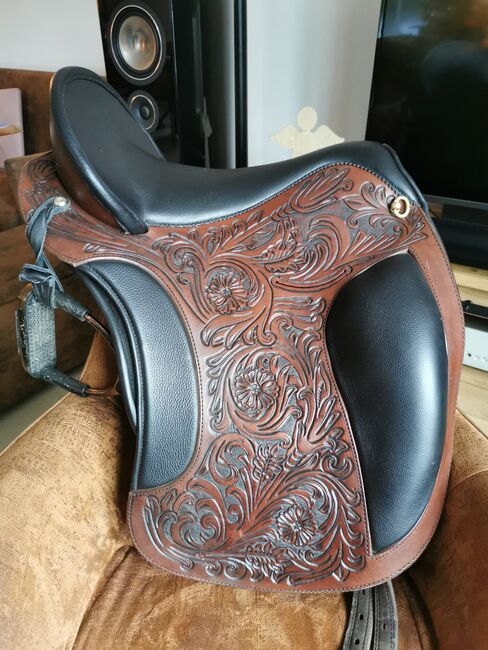 Deuber El Campo Shorty ⚜️ Arte Flower ⚜️S2 /17.5 ⚜️Havanna Braun/Schwarz ⚜️ w. NEU, Deuber El Campo, Selina M. , Baroque Saddle, Rödermark, Image 3