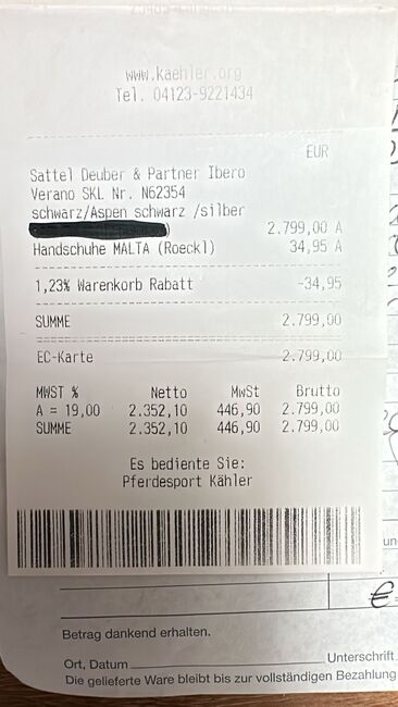 Deuber & Partner Ibero Verano, Deuber & Partner  Ibero Varano, Else , Baroque Saddle, Hohenlockstedt, Image 3