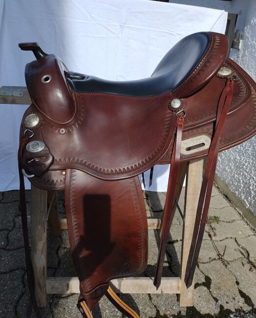 Deuber Ultra Flex Vario Westernsattel 2104, Deuber Ultra Flex Vario 2104, Kathi Ramsauer, Western Saddle, Aschau, Image 2