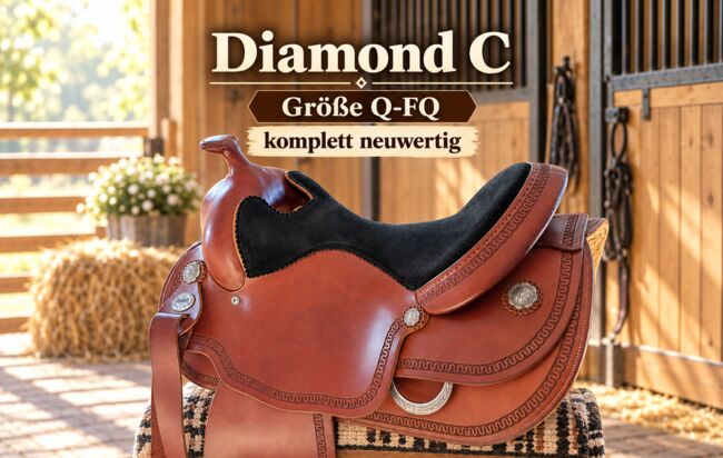 Neuwertiger Diamond C Westernsattel - Q/ FQ, Round Skirt, Top-Zustand, Diamond Saddlery Diamond C, Brigitte Wagner, Western Saddle, Ostra
