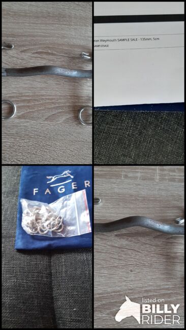 Kandare Marke Fager SWEET IRON (Modell Sebastian) 13,5 cm, Fager Sebastian , Nessi, Horse Bits, Weinstadt, Image 8