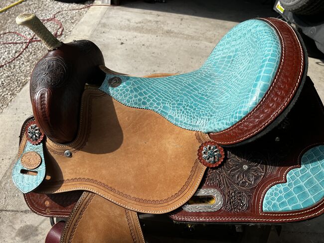 Double T barrel saddle- like new, Double T, Heather Peters, Siodło westernowe , Rolfe