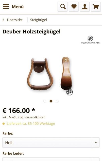 DP Steigbügel Holz dunkel *neu* Westernsteigbügel Deuber, Deuber&Partner Visalie, Isabell, Siodło akcesoria, Bleckede, Image 2