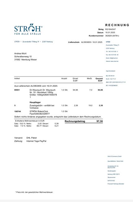 Dr. Weyrauch Nr. 19 Mordskerl, Andrea, Horse Feed & Supplements, Nienburg (Weser) Nienburg (Weser), Image 2