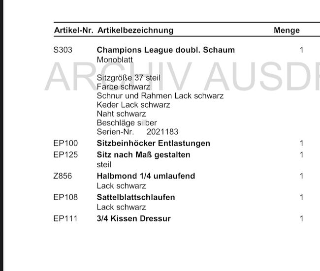 Dressursattel Philimar Champions League, Philimar Champions League, Lisa, Dressage Saddle, Stuttgart, Image 2