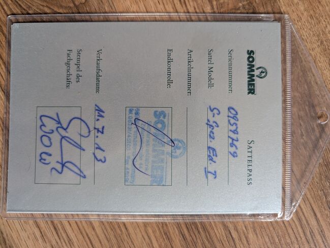 Dressursattel Sommer S-Spezial, Theo Sommer S-Spezial Ed. 1, Conny , Dressursattel, Lübeck, Abbildung 14