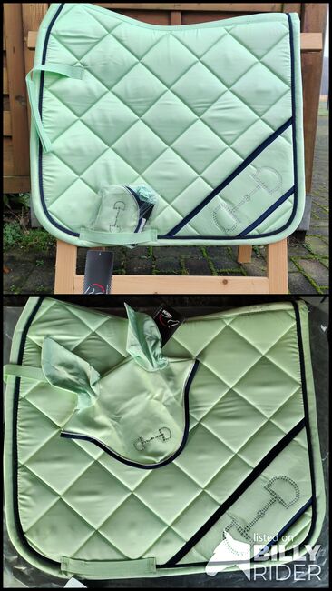 Dressur Set Schabracke und Fliegenhaube Neu, HKM  Monaco Style , Chanty, Dressage Pads, Gladbeck, Image 3