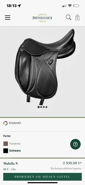 Dressursattel Devoucoux Makila Monoblatt schwarz, Devoucoux  Makila, Birgit , Dressage Saddle, Toppenstedt , Image 10