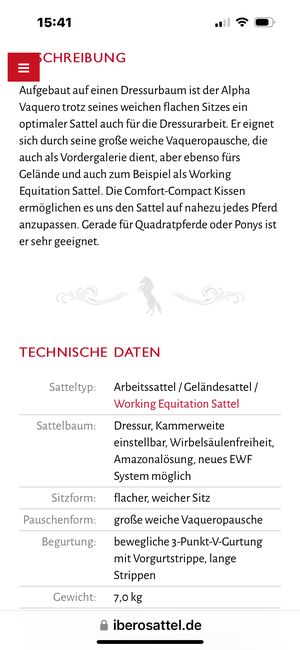 Dressur Sattel, Sommer / Iberosattel Alpha Vaquero - Premium line Baroque, Tanja Engelhardt , Dressage Saddle, 30900 Wedemark , Image 13