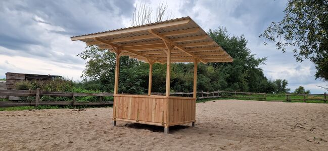 Heuraufe Holz Pferde Pony Paddock Heu Offenstall Weide, Timbermühle  Heuraufe , Timbermühle , Siatki na siano i worki na siano, Sandesneben, Image 4