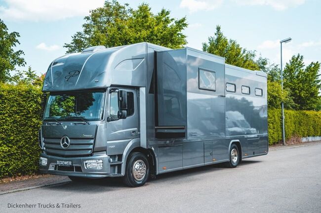 Pferdetransporter DT Wohnmobil MB Atego 1527 Popout 5 Stellplätze, Dickenherr Dickenherr Atego, Gerhard Strobel (Dickenherr Trucks und Trailers), Przyczepa konna, Baden-Württemberg - Unterschneidheim