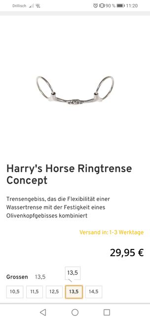 Doppeltgebrochene Ringtrense "Concept", Harry's Horse  Ringtrense Concept, Stefanie Ziegler , Horse Bits, Crailsheim , Image 2