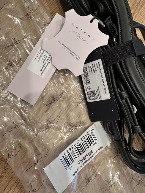 Dyon Kentucky Kandare NEU schwarz Leder, Dyon Kentucky  Kentucky Patent Large Crank Noseband Double Full New English Collection, Tini, Bridles & Headstalls, Pilsting, Image 5