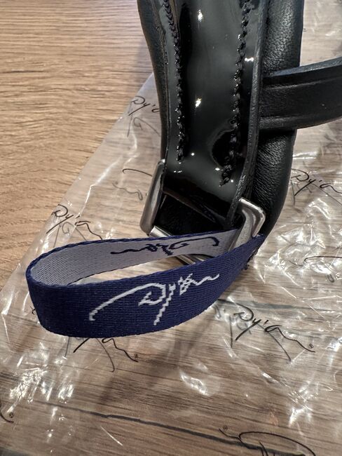 Dyon Kentucky Kandare NEU schwarz Leder, Dyon Kentucky  Kentucky Patent Large Crank Noseband Double Full New English Collection, Tini, Bridles & Headstalls, Pilsting, Image 4