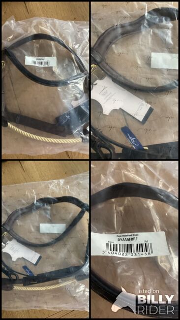 Dyon Kentucky Strickreithalfter Leder Braun Full, Kentucky  Rose Noseband Bridle Brown Full, Tini, Bridles & Headstalls, Pilsting, Image 6