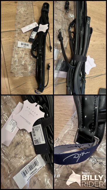 Dyon Kentucky Kandare NEU schwarz Leder, Dyon Kentucky  Kentucky Patent Large Crank Noseband Double Full New English Collection, Tini, Bridles & Headstalls, Pilsting, Image 8