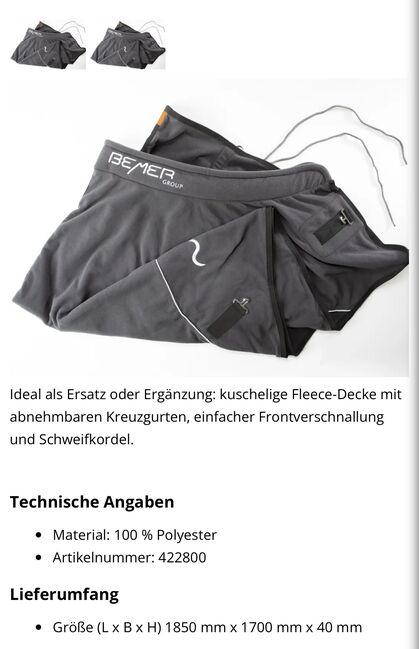 Bemer Abschwitzdecke Pferd grau, Bemer Bemer, Kristin Wilstermann, Derki dla konia, Wentorf 