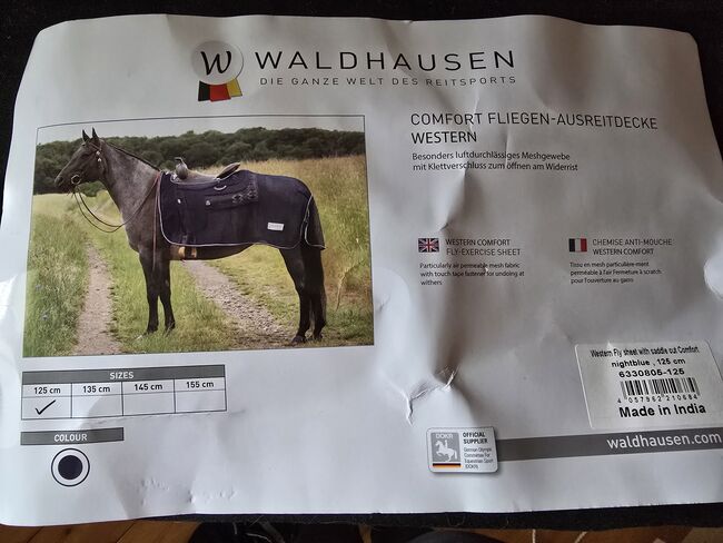 Fliegenausreitdecke Pony 125 cm Waldhausen, WALDHAUSEN , Pferdi, Derki dla konia, Ponitz, Image 2