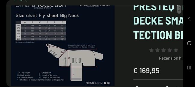 Ekzemerdecke/Fliegendecke Presteq Smart Protection 165 cm, Presteq Presteq Smart Protection Big Neck 165 cm, Inka Bennemann, Derki dla konia, Handewitt