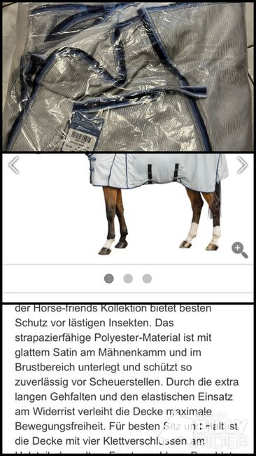 Fliegendecke mit elastischem Einsatz, Horse-friends by Loesdau, Petra, Derki dla konia, Stegaurach, Image 4