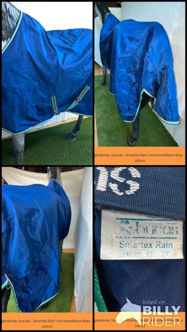 Regendecke ,buccas - Smartex Rain' / 0g / 145cm, Buccas Smartex Rain, Conna Gschwend (PferdeMenschen - SecondHandShop für Pferd&Reiter), Derki dla konia, Friedberg, Image 6