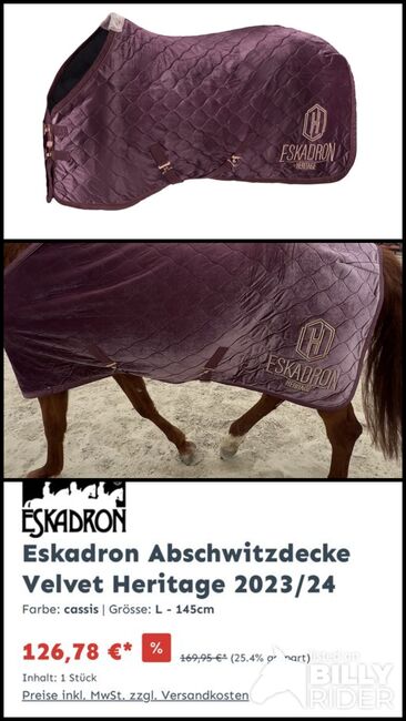 Eskadron Heritage Abschwitzdecke L 145cm, Eskadron Heritage, Gabriela Pohl, Derki dla konia, Aurich, Image 4