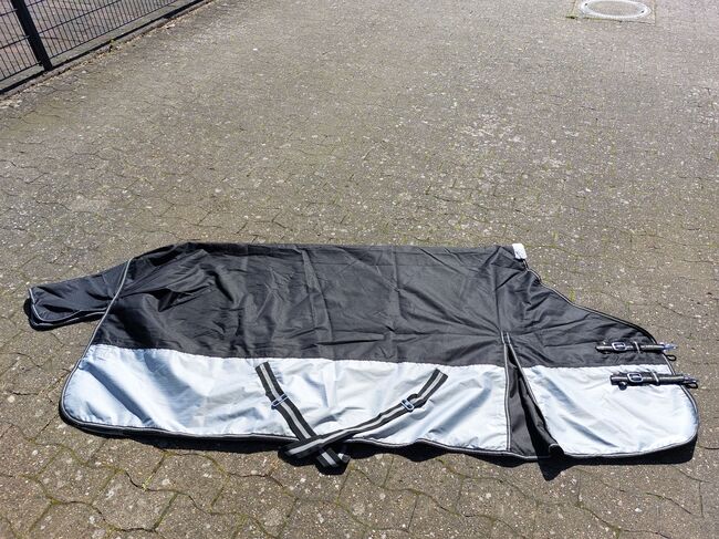 Outdoordecke – schwarz/grau - Größe 165cm – 200g-Füllung, N.E., Derki dla konia, Gütersloh, Image 2