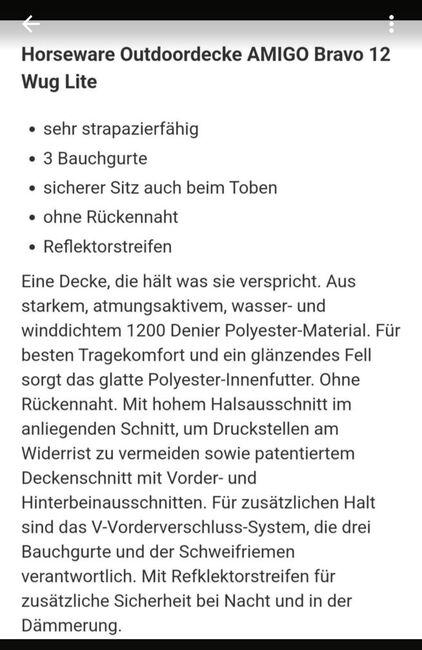 Horseware Outdoordecke Amigo Bravo 12 Wug Lite, Horseware  Amigo Bravo Wug Lite, Nadine Schäfer , Derki dla konia, Südheide , Image 6