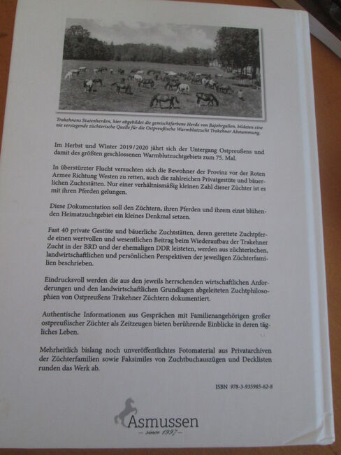 Ostpreußens Trakehner Zuchtstätten in ihrem Blütejahren E Schulte, Asmussen Erhard Schulte, Mandy, Books, Camburg, Image 6