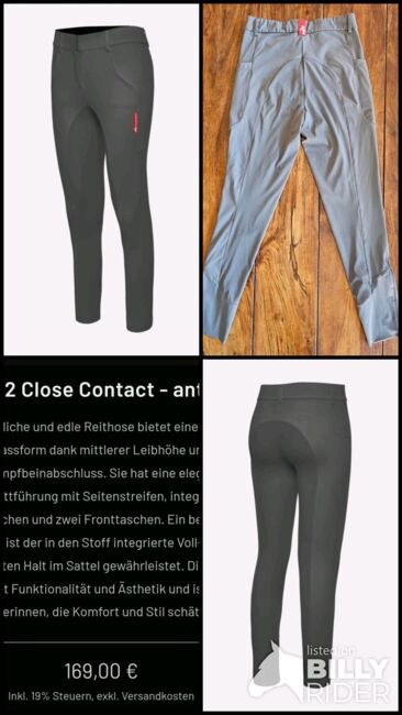 EaSt R2 Reithose Gr M Close Contact anthrazit, EaSt Vollbesatzreithose integriert , Julia Lekiqi-Eder , Reithosen, Pfarrkirchen, Abbildung 6