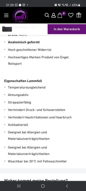 Echtes Lammfellpad Engel Westernpad schwarz, Engel Lammfell Squad, Lisa, Westernpads, Kirchdorf im Wald, Abbildung 6