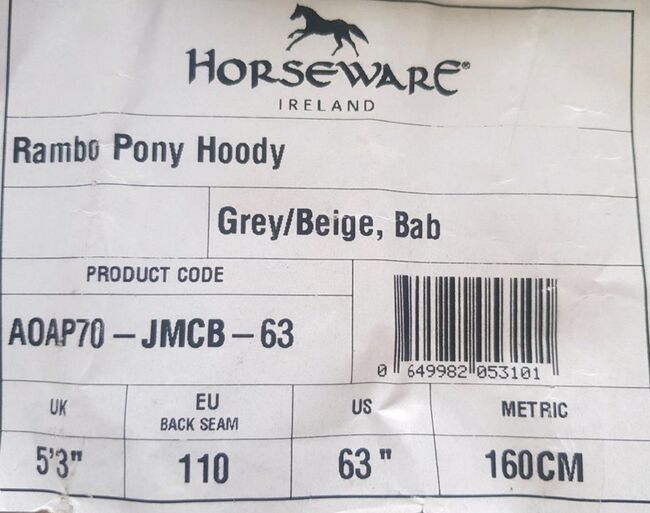 Ekzemerdecke Horseware Rambo Hoody Pony in 110 cm mit Fliegenmaske, Horseware, Annalena Schulz , Fliegenschutz, Brakel, Abbildung 4