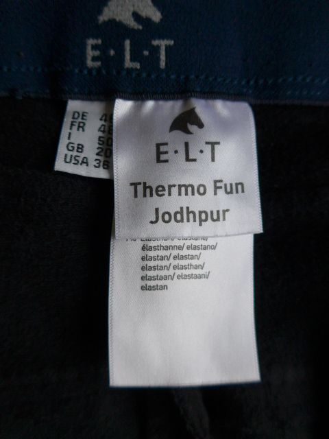 ELT Thermo Fun Jodhpurhose, Vollbesatz, schwarz, Gr. 46, ELT by Waldhausen ELT Thermo Fun Jodhpurhose, Ute Meyer, Breeches & Jodhpurs, Winkelhaid, Image 3