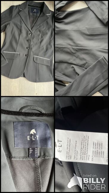 ElT Turnier Jacket Blazer tiefschwarz xs Top Zustand, ELT, Jini, Turnierbekleidung, Wandlitz, Abbildung 5