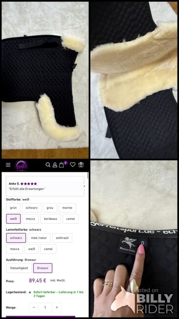 Engel Lammfell Satteldecke - Neu, Engel Satteldecke, Anne Biedermann , Dressage Pads, Wehr, Image 5
