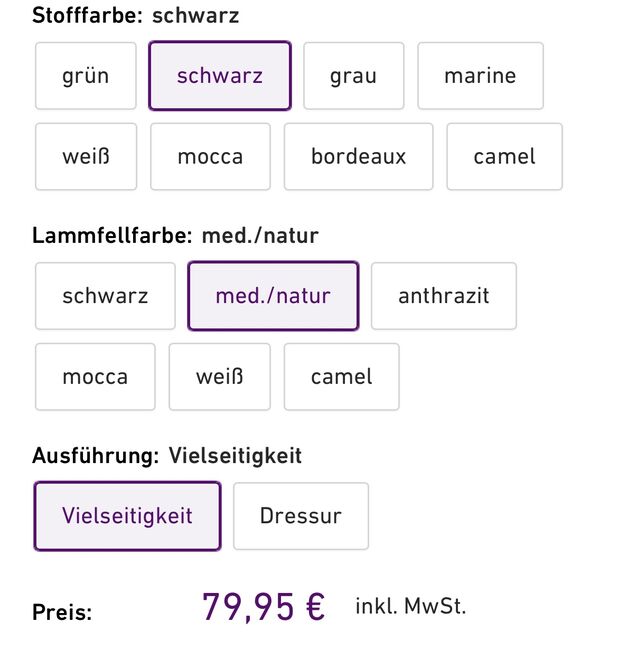 Engel Lammfell Satteldecke - Neu, Engel  Satteldecke, Anne Biedermann , Schabracken, Wehr, Abbildung 6