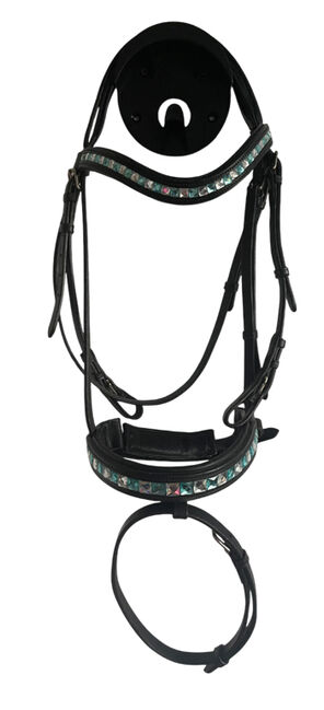 Englischzaum mit viel Strass inkl. passenden Zügel, Glam Bridle, Bridles & Headstalls, Gottshaus 