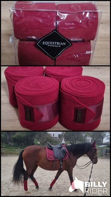 Equestrian Fleecebandagen Bandagen Bordeaux weinrot rot, Equestrian Stockholm , Susanne, Horse Bandages & Wraps, Esternberg , Image 4